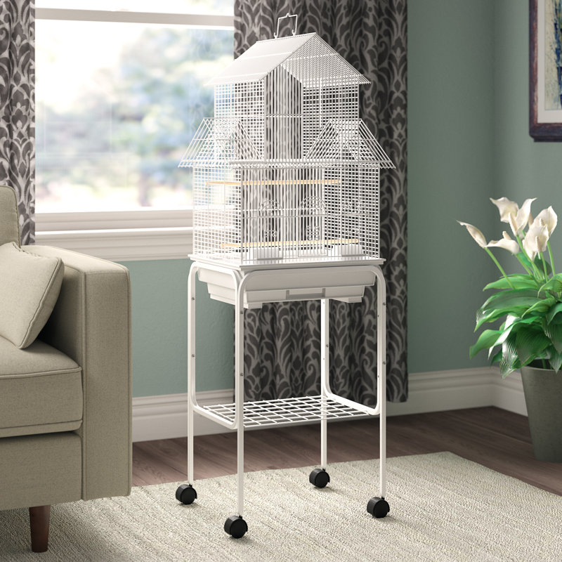 Tucker Murphy™ Pet Holtzman Pagoda Small Bird Cage with Stand & Reviews